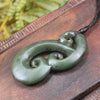 Hammerhead pendant carved from Hapopo Pounamu - NZ Greenstone