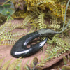 Hei Matau or Fish Hook carved from Kawakawa Pounamu - NZ Greenstone