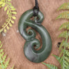 Hammerhead pendant carved from Hapopo Pounamu - NZ Greenstone
