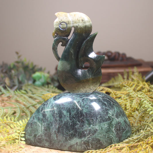 Manaia Sculpture carved from NZ Pounamu