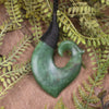Hei Matau or Fish Hook carved from Kawakawa Pounamu - NZ Greenstone