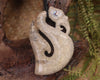 Manaia pendant carved from Whale Bone