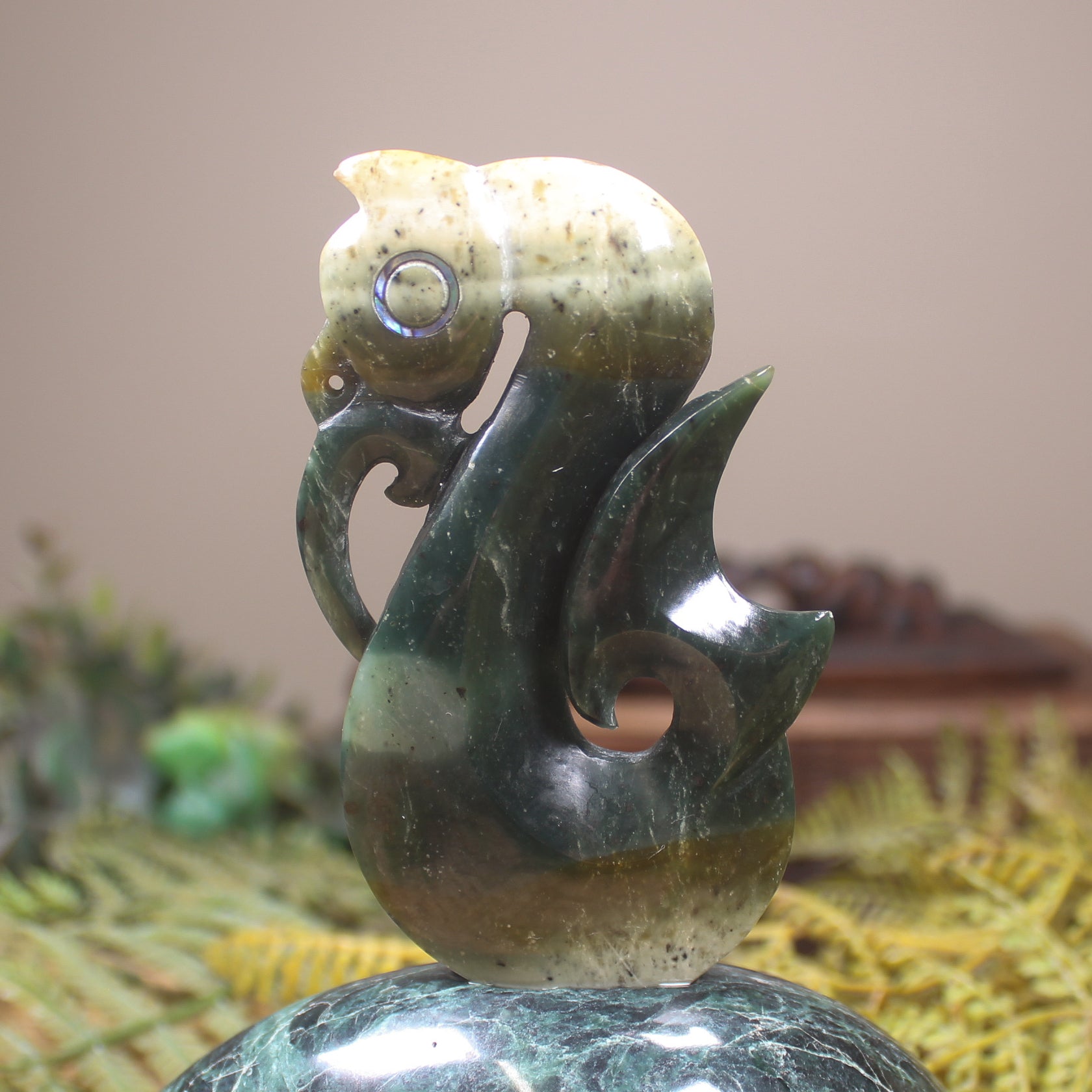 Manaia Sculpture carved from NZ Pounamu