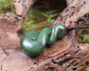 Twist or Pikorua carved from Hapopo Pounamu - NZ Greenstone