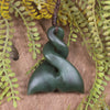 Whale Tail carved from Kawakawa Pounamu - NZ Greenstone