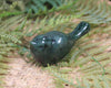 Pīwakawaka or Fantail Bird Sculpture carved from Kawakawa Pounamu - NZ Greenstone
