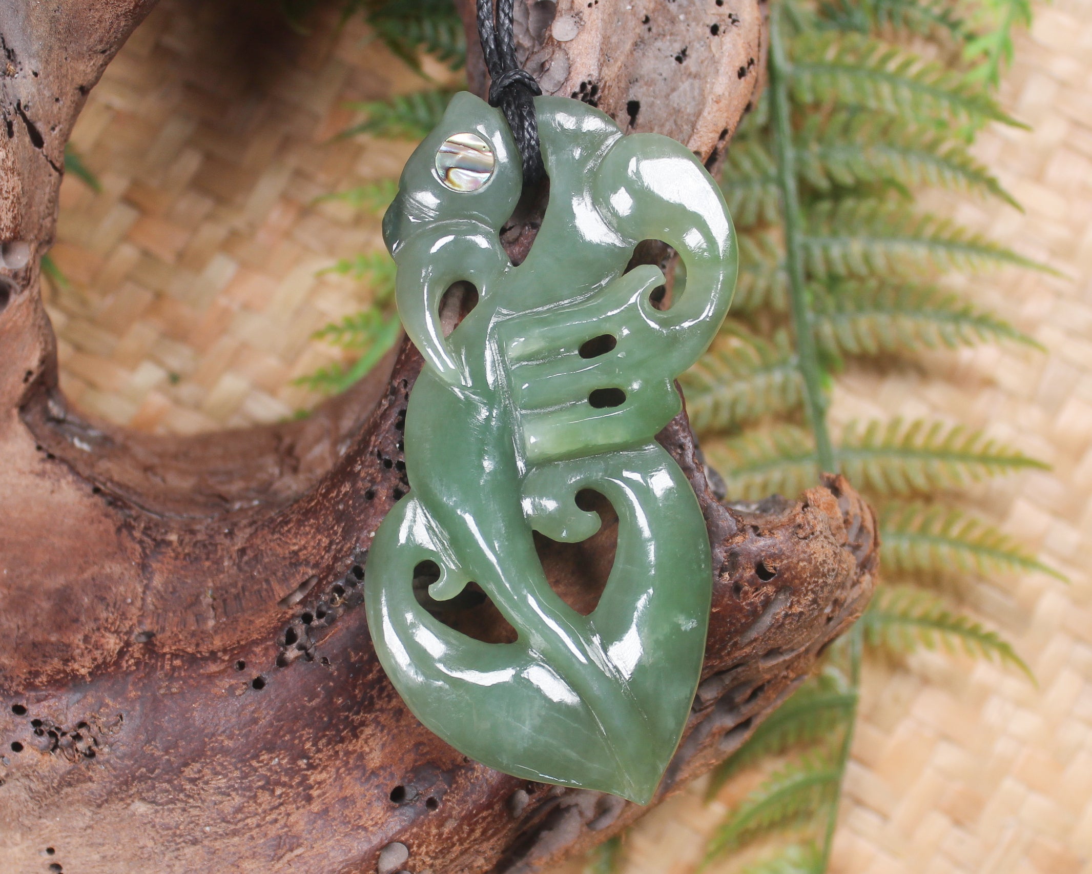 Manaia carved from Inanga Pounamu - NZ Greenstone