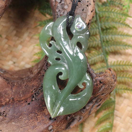 Manaia carved from Inanga Pounamu - NZ Greenstone