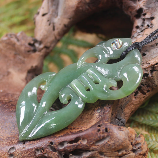 Manaia carved from Inanga Pounamu - NZ Greenstone