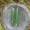 Roimata or Teardrop earrings carved from Kawakawa Pounamu - NZ Greenstone