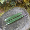 Roimata or Teardrop earrings carved from Kawakawa Pounamu - NZ Greenstone