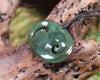Koru or Spiral carved from Inanga Pounamu - NZ Greenstone