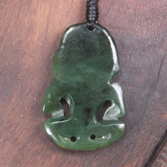 Kawakawa Pounamu Hei Tiki - NZ Greenstone