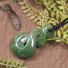 Twist or Pikorua carved from Hapopo Pounamu - NZ Greenstone