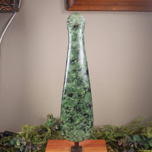 Mere carved from Rimu Pounamu - NZ Greenstone