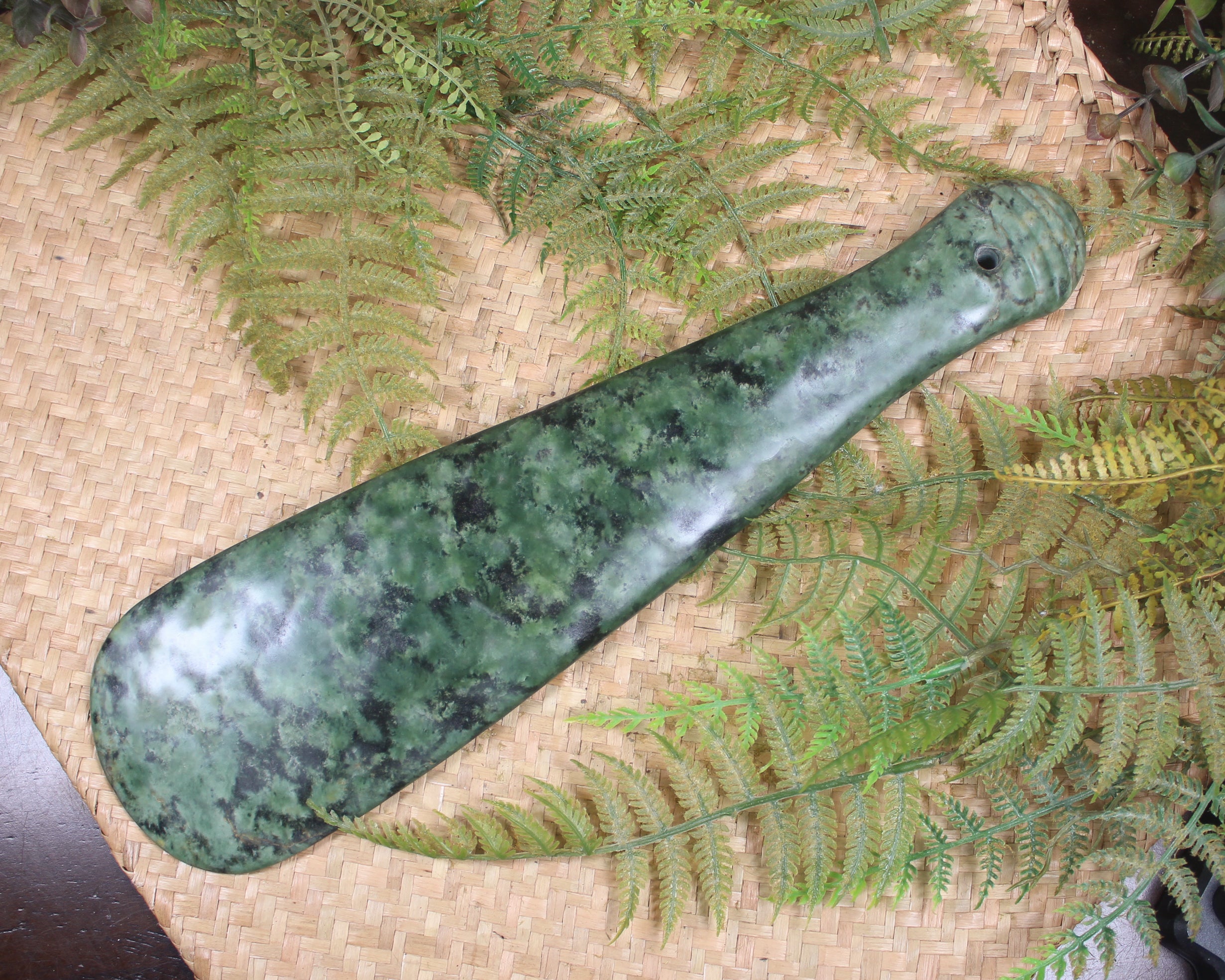 Mere carved from Rimu Pounamu - NZ Greenstone