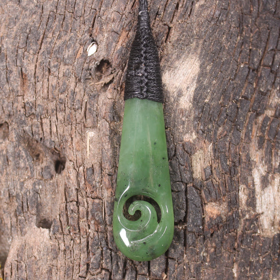 Roimata with Koru Pounamu Pendant - NZ Greenstone