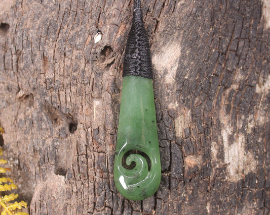 Roimata with Koru Pounamu Pendant - NZ Greenstone
