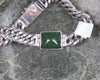 Pounamu Sterling Silver chain bracelet - NZ Greenstone