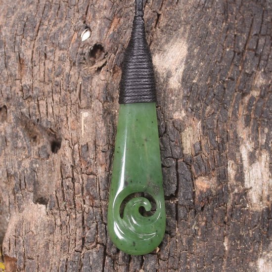 Roimata with Koru Pounamu Pendant - NZ Greenstone
