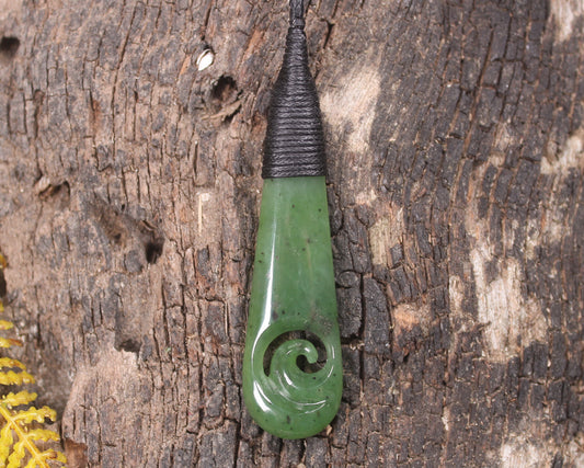 Roimata with Koru Pounamu Pendant - NZ Greenstone