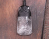 Quartz with Black Tourmaline carved into a Toki or Adze