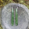 NZ Greenstone Roimata Earrings Hapopo Pounamu