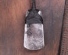 Quartz with Black Tourmaline carved into a Toki or Adze
