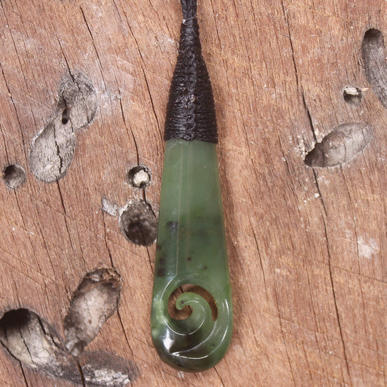 Roimata with Koru Pounamu Pendant - NZ Greenstone