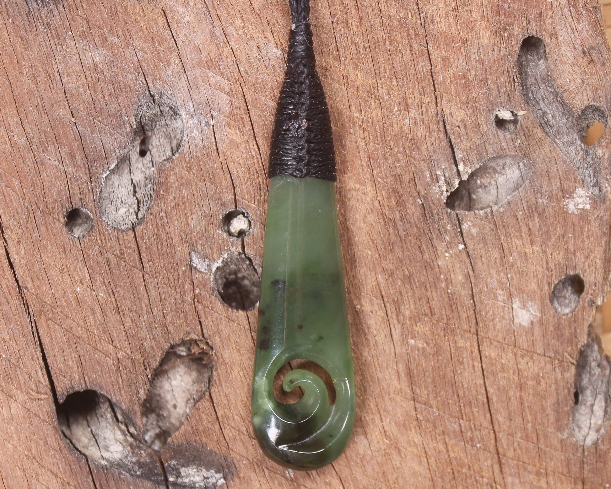 Roimata with Koru Pounamu Pendant - NZ Greenstone