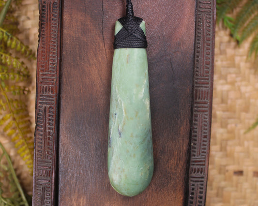 Roimata Teardrop carved from Kokopu Pounamu - NZ Greenstone