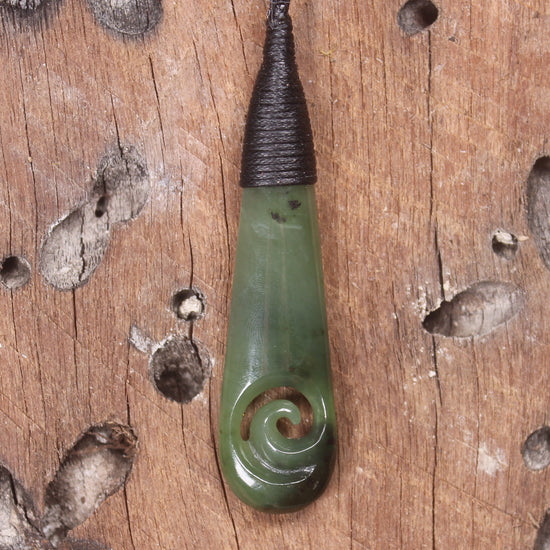 Roimata with Koru Pounamu Pendant - NZ Greenstone