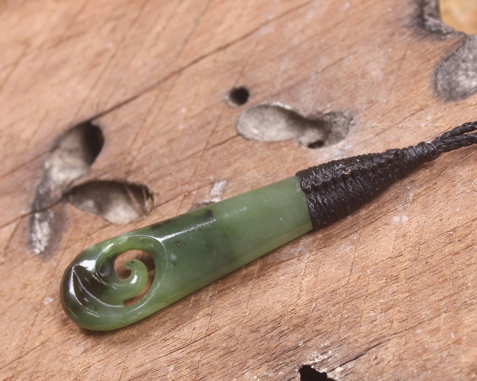 Roimata with Koru Pounamu Pendant - NZ Greenstone