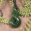 Twist carved from Kawakawa Pounamu - NZ Greenstone