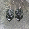 Fantail earrings pounamu - NZ Greenstone