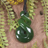 Twist carved from Kawakawa Pounamu - NZ Greenstone