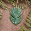 Pīwakawaka or Fantail Bird Pendant carved from Kawakawa Pounamu - NZ Greenstone