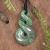 Twist or Pikorua carved from Hapopo Pounamu - NZ Greenstone