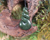 Twist or Pikorua carved from Rimu Pounamu - NZ Greenstone