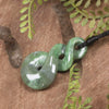 Twist or Pikorua carved from Hapopo Pounamu - NZ Greenstone