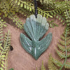 Pīwakawaka or Fantail Bird Pendant carved from Inanga Pounamu - NZ Greenstone