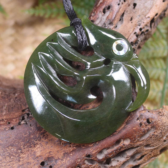 Koropepe carved from Rimu Pounamu - NZ Greenstone