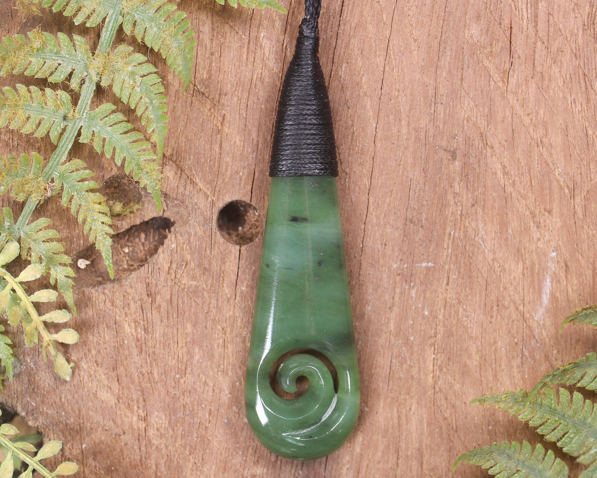 Roimata with Koru Pounamu Pendant - NZ Greenstone