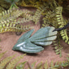 Pīwakawaka or Fantail Bird Pendant carved from Inanga Pounamu - NZ Greenstone