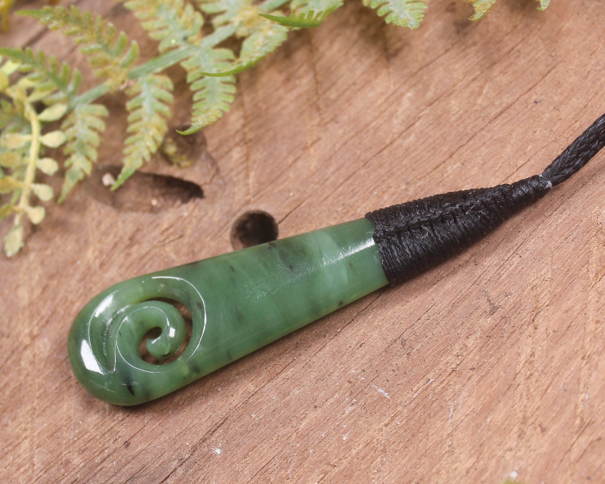 Roimata with Koru Pounamu Pendant - NZ Greenstone