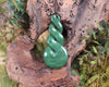 Twist or Pikorua carved from Hapopo Pounamu - NZ Greenstone
