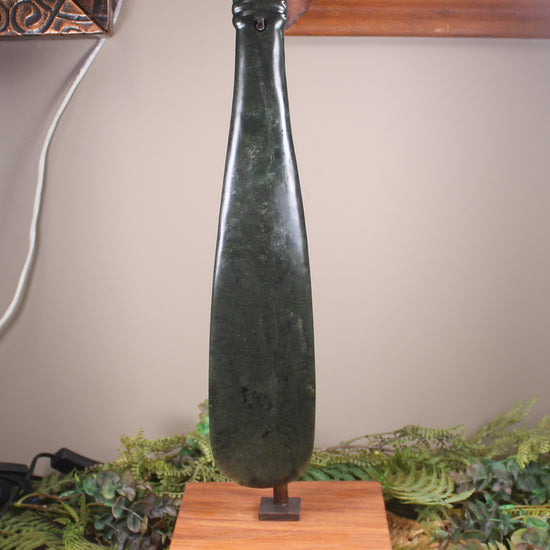 Mere carved from Rimu Pounamu - NZ Greenstone