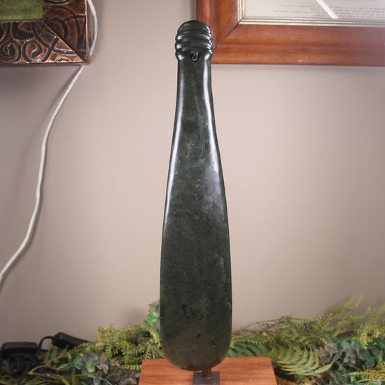 Mere carved from Rimu Pounamu - NZ Greenstone