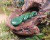 Twist or Pikorua carved from Hapopo Pounamu - NZ Greenstone