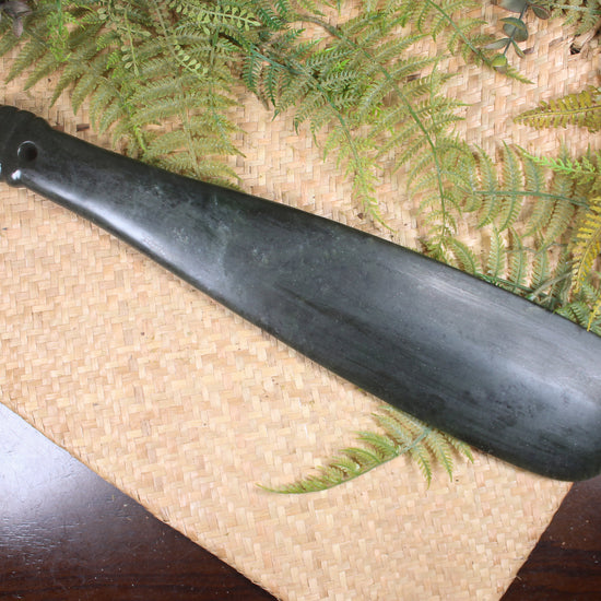 Mere carved from Rimu Pounamu - NZ Greenstone